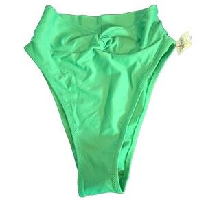 Aerie Green High Cut Cheeky Swim Bathing Suit Size XS NEW NWT